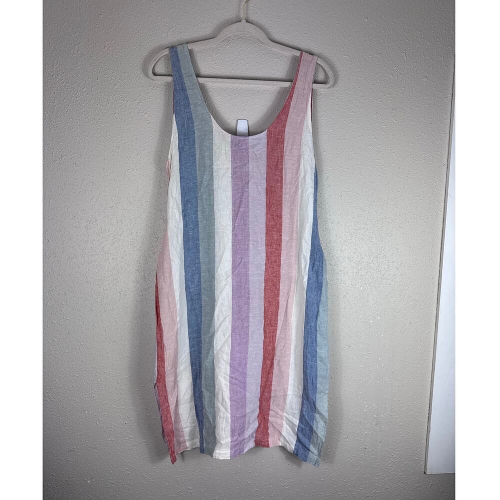 Marine Layer Vertical Multi-Stripe Shift Dress Womens Size XL